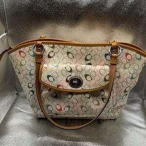 Coach Chelsea Multicolor Tote Bag Fun Signature Coach Bag C1977-F1540 Coach Tote